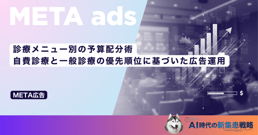 診療メニュー別の予算配分術｜自費診療と一般診療の優先順位に基づいた広告運用