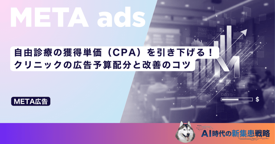 自由診療の獲得単価（CPA）を引き下げる！クリニックの広告予算配分と改善のコツ