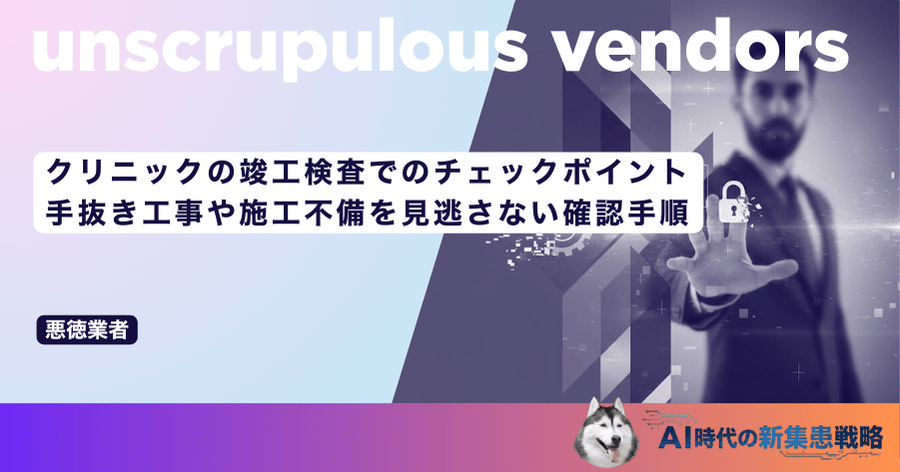 クリニックの竣工検査でのチェックポイント｜手抜き工事や施工不備を見逃さない確認手順