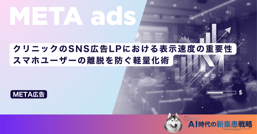 クリニックのSNS広告LPにおける表示速度の重要性｜スマホユーザーの離脱を防ぐ軽量化術