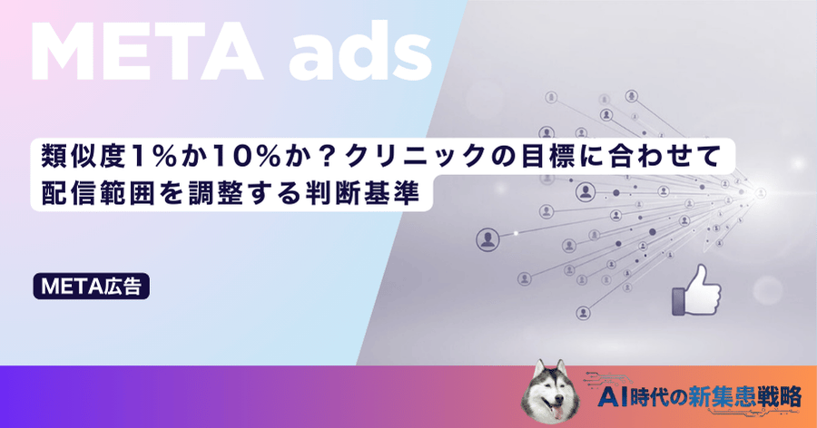 類似度1％か10％か？クリニックの目標に合わせて配信範囲を調整する判断基準