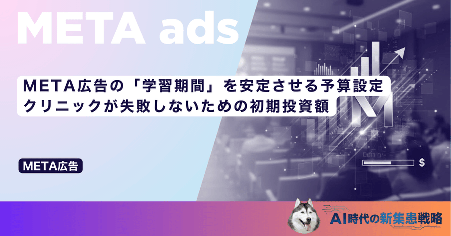 META広告の「学習期間」を安定させる予算設定｜クリニックが失敗しないための初期投資額